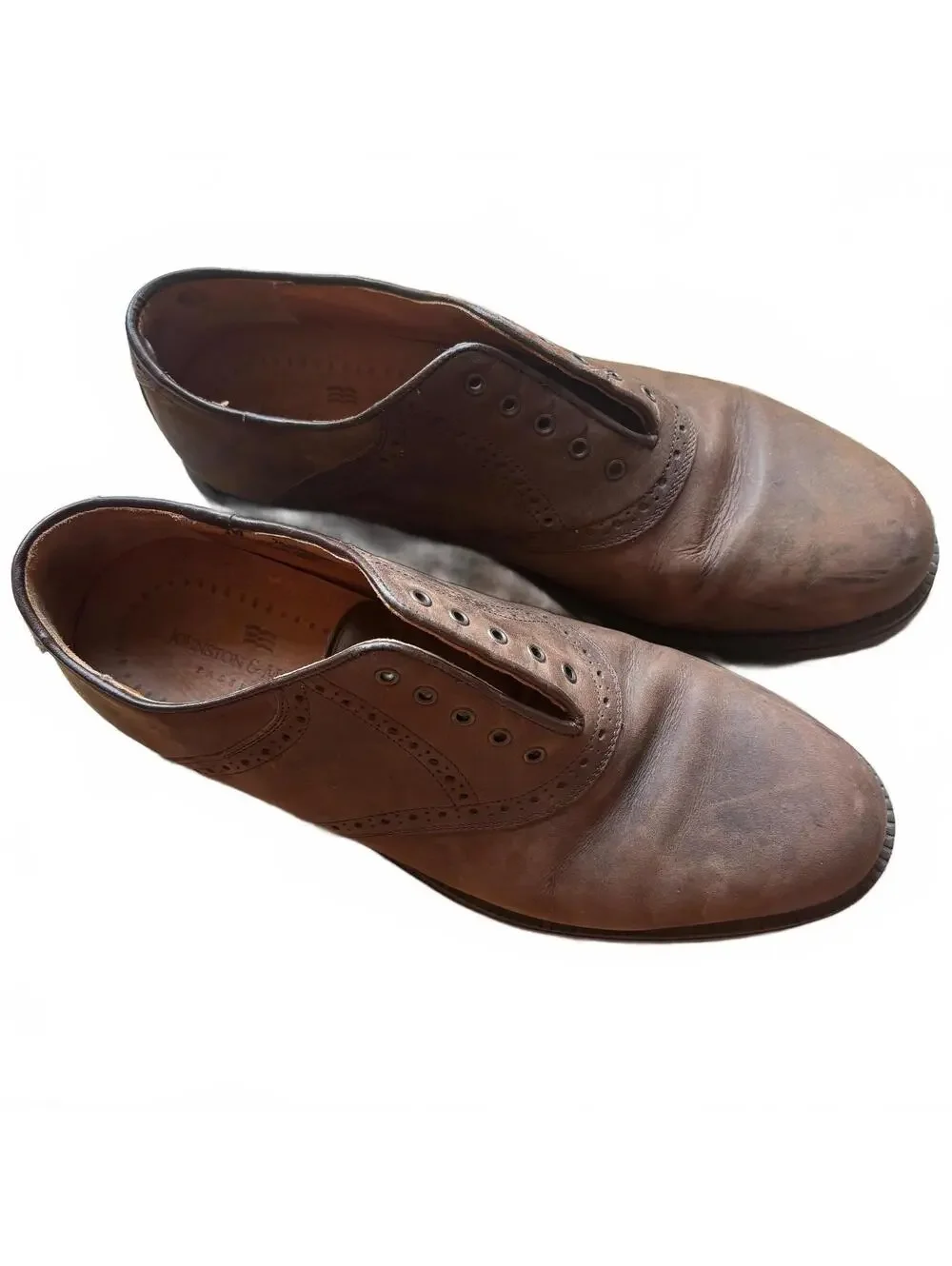 VINTAGE JOHNSTON & MURPHY ITALIAN LEATHER OXFORDS Size 10.5